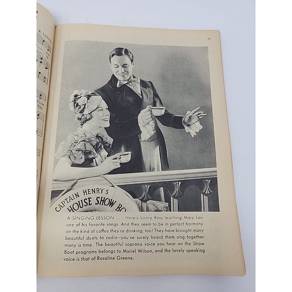 Vintage 1935 Songs of the‎ Showboat Song Book Sheet Music Maxwell House Coffee - Picture 11 of 12